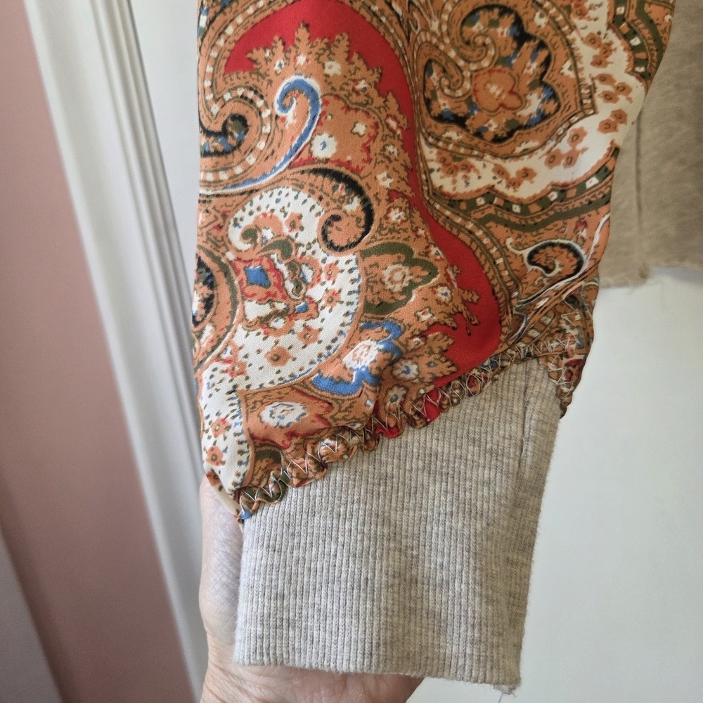 FREE PEOPLE Vintage Affair Pullover Sweatshirt Top Extra Small - Picture 4 of 8